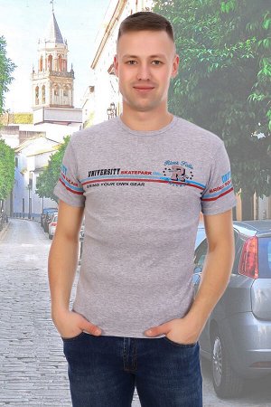 Футболка Варианты расцветки: голубой, серый-меланж
Ткань: кулирка, Соостав: 100% хлопок
Мужская футболка из кулирки. Короткие рукава, круглая горловина, прямой силуэт. На полочке и рукавах печать

Т