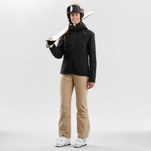 Куртка лыжная для трассового катания женская черная 500 wedze