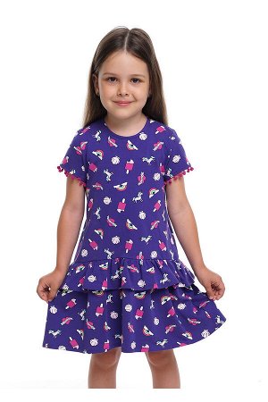 #79874 Платье т.фиолетовый/малиновый