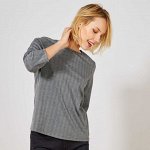 Футболка с шевронным рисунком  - черный