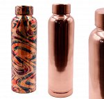 Медная бутылка для воды d-7,5см h-25см 750ml