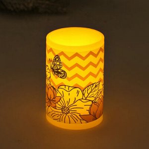 Электронная свеча "Цветы", 5 х 7 см