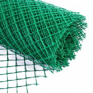 Сетка садовая, 1.5x25 м, ячейка 55x55 мм, пластиковая, зелёная, Greengo, в рулоне