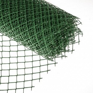 Сетка садовая, 1.5x10 м, ячейка ромб 40x40 мм, пластиковая, зелёная, Greengo, в рулоне