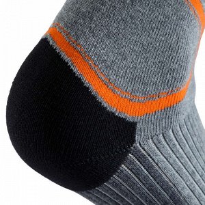 Носки для катания на роликах серо-оранжевые мужские FIT OXELO