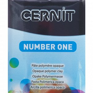 Полимерная глина запекаемая, Cernit Number One, 56 г, чёрная, №100