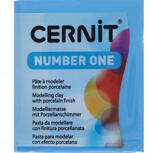 Полимерная глина запекаемая, Cernit Number One, 56 г, небесно-голубая, №214