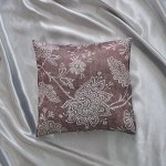 Чехол для подушки блэкаут печать ”Королевский цветок” 40*40 с клапаном 15см коричневый