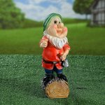 Садовая фигура &quot;Гномик с лопатой&quot; малый 15х12х30 см