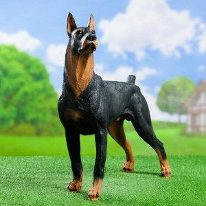 Садовая фигура "Собака Доберман" большой стоит 20*48*48 см