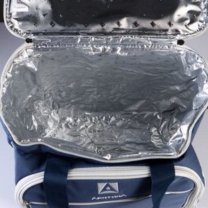 Термосумка "Арктика" с набором посуды на 3 человека, 13.5 л,  микс, синяя