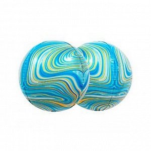 Фольга шар 3D Сфера б/рис 15"/40 см мрамор Blue Китай