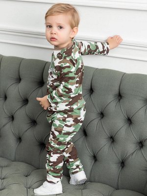 Джемпер "Миллитари" для новорождённого мальчика в военном стиле (4020217)