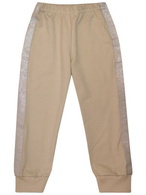 Бежевые брюки с полосками по бокам для девочки (5060029)