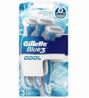 GILLETTE BLUE 3 Cool Бритвы одноразовые 3шт ПрепакКор