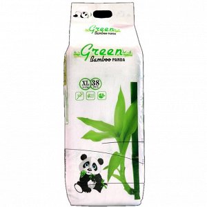 Детские подгузники-трусики GREEN BAMBOO PANDA Белые, XL38, 12-17 кг