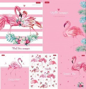 Тетрадь 48л клетка "Розовый фламинго" (061306) Хатбер