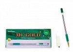 Ручка шариковая MC GOLD зеленая 0.5мм BMC-04 MunHwa {Корея}