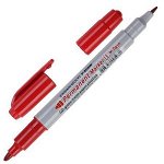 Маркер перманентный двусторонний 1-2мм &quot;Multi Marker Twin&quot; красный P-800W Crown