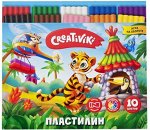 Пластилин  10цв 150 гр. ПЛ10КР Creativiki {Россия}