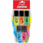 Набор текстовыделителей 5цв Eyeliter 1-4.5мм 4030/5 BC Luxor {Индия}