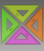 Треугольник 12см*45 градусов Neon Cristal ТК440 ассорти Стамм {Россия}