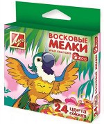 Карандаши восковые шестигранные 24цв 12С866-08 Луч