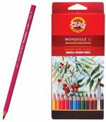 Карандаши акварельные 12цв  Mondeluz 3716/12 Koh-I-Noor {Чехия}