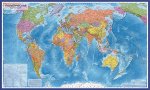 Карта МИРА политическая 101х70 см 1:32М, 1:35М Интерактивная КН025 Globen {Россия}