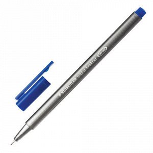 Ручка капиллярная STAEDTLER "Triplus Fineliner", СИНЯЯ, трехгранная, линия письма 0,3 мм, 334-3