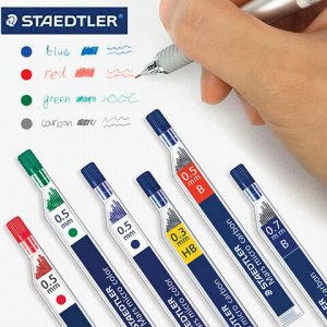 Грифели запасные STAEDTLER (Германия), КОМПЛЕКТ 12 шт., "Mars micro", B, 0,7 мм, 250 07-B