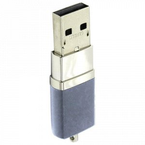 Флэш-диск 16 GB, SILICON POWER LuxMini 720, USB 2.0, металлический корпус, синий, SP16GBUF2720V1D