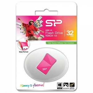 Флэш-диск 32 GB SILICON POWER Touch T08 USB 2.0, розовый, SP32GBUF2T08V1H