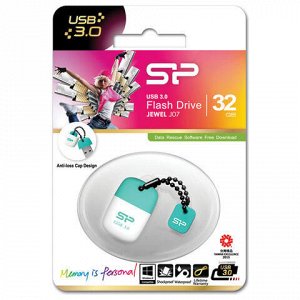 Флэш-диск 32 GB SILICON POWER Jewel J07 USB 3.1, голубой, SP32GBUF3J07V1B