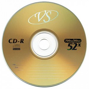 Диски CD-R VS 700 Mb 52x, КОМПЛЕКТ 50 шт., Bulk, VSCDRB5001