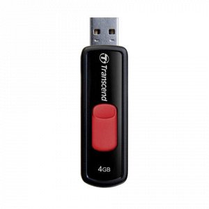 Флэш-диск 4 GB, TRANSCEND JetFlash 500, USB 2.0, черный, TS4GJF500