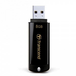 Флэш-диск 8 GB, TRANSCEND Jet Flash 350, USB 2.0, черный, TS8GJF350