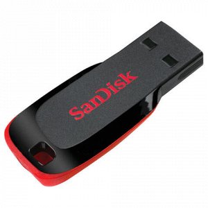 Флэш-диск 16 GB, SANDISK Cruzer Blade, USB 2.0, черный, SDCZ50-016G-B35