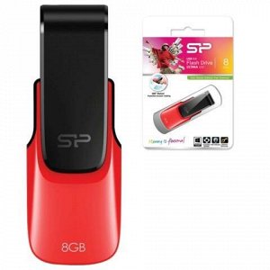 Флэш-диск 8 GB SILICON POWER Ultima U31 USB 2.0, красный, SP08GBUF2U31V1R