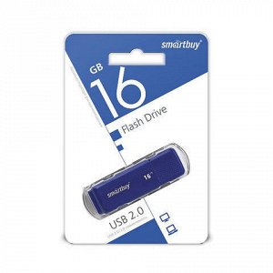 Флэш-диск 16 GB, SMARTBUY Dock, USB 2.0, синий, SB16GBDK-B