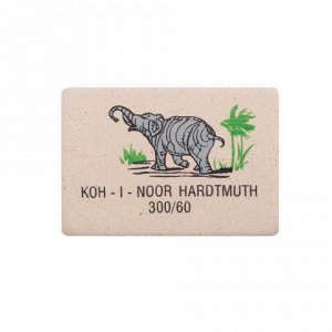 Ластик KOH-I-NOOR "Слон", 31x21x8 мм, белый/цветной, прямоугольный, натуральный каучук, 300/60, 0300060025KDRU