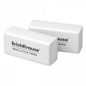 Ластик ERICH KRAUSE "Nice Little Thing", 32х15х12мм, белый, прямоугольный, термопластичная резина, 7027
