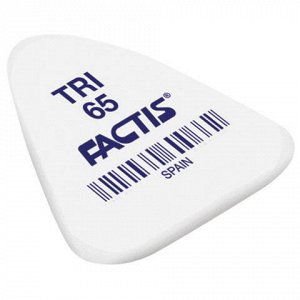 Ластик FACTIS TRI 65 (Испания), 36х33х6 мм, белый, треугольный, синтетический каучук, PNFTRI65