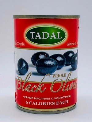 Чёрные маслины с косточкой «Tadal» 300г