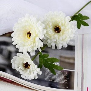 Цветы искусственные "Гербера Искра" 9*57 см, белый
