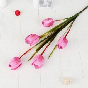 Цветы искусственные "Тюльпан Аморета" 4*90 см, малиновый