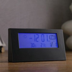 Часы электронные Казерта(будильник, дата, термометр, гигрометр) 13?7.5?3 см