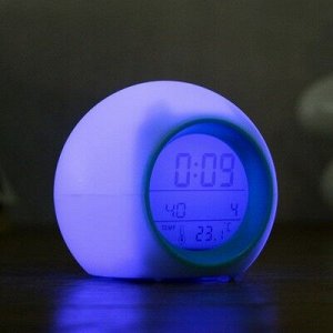 Часы электронные Каор(будильник, дата, термометр) 9?8.5 см, 7 видов подсветки