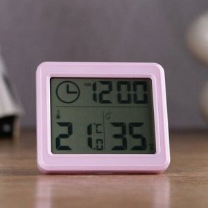Часы электронные Каллен(будильник, термометр, гигрометр) 8?7х1 см, CR 2032 в комп. микс.
