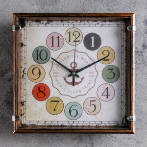 Часы настенные, серия: Классика, "Якорь" 24х24 см, дискретный ход